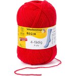 Regia 4-säikeinen sukkalanka 50 g 2054 Punainen