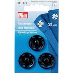 Prym Sew-on Snap Fasteners 21 mm Czarny