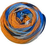 GEDIFRA Lana Mia - Merino sock wool 973 Oranssi / sininen / harmaa