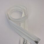 SOO Open-End Spiral Zipper – Jacket Zipper for Sewing, 6mm, 65cm Weiß