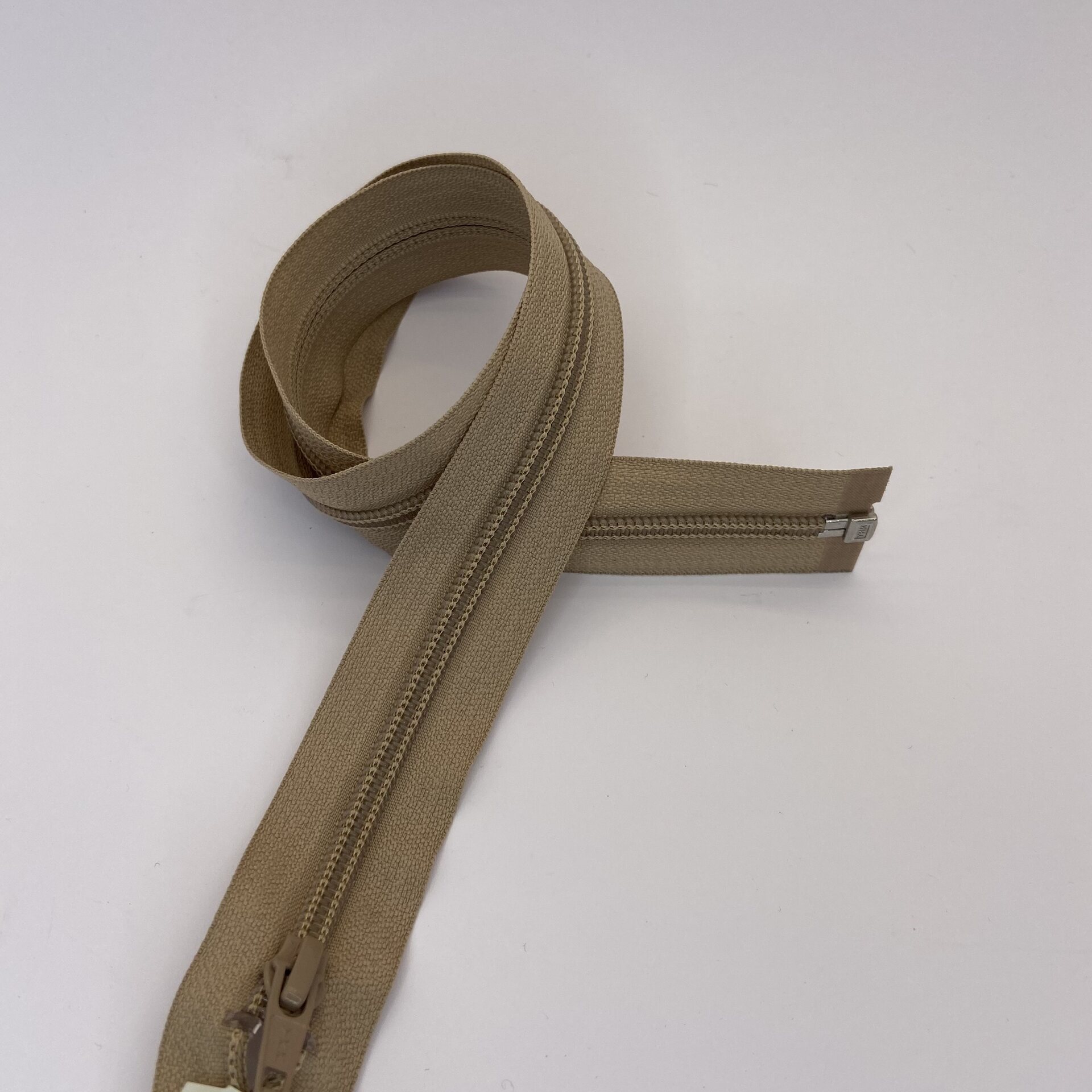 SOO Open-End Spiral Zipper – Jacket Zipper for Sewing, 6mm, 65cm Beige