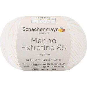 Schachenmayr Merino Extrafine 85, 201 valkoinen