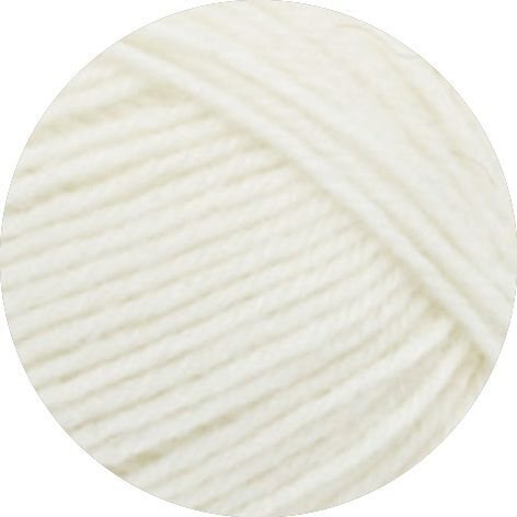 Lana Grossa Meilenweit 50 – durable 4-ply sock yarn 1101 λευκό