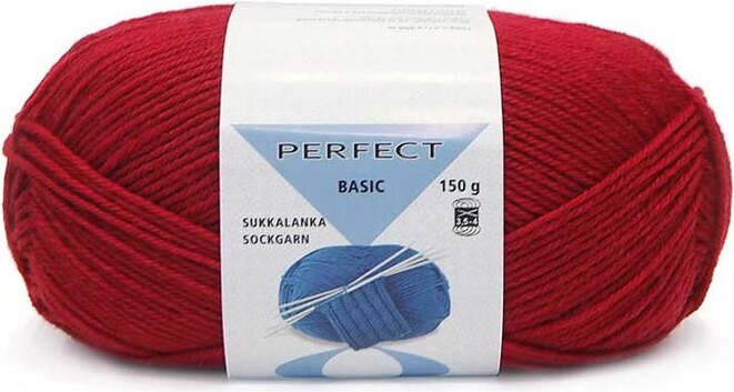Perfect Basic, durable 8-ply sock yarn for everyday wear 150g 12 κόκκινο