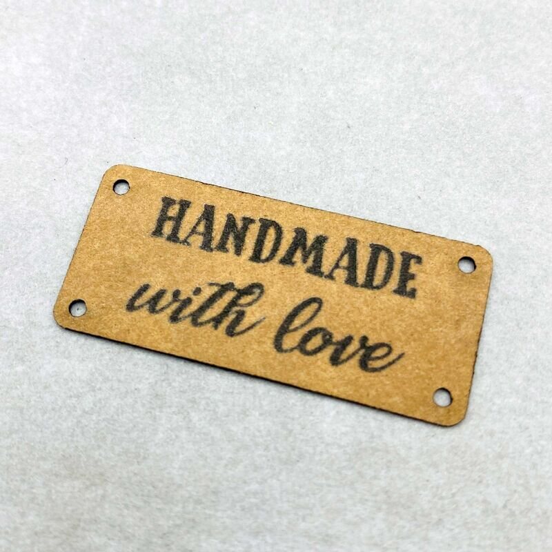 Kainor Neulottu rakkaudella – Handmade with Love – Tähän meni ikuisuus – Leatherette Label Handmade with love