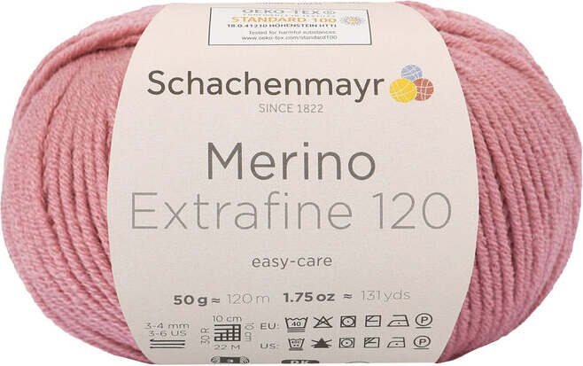 Schachenmayr Merino Extrafine 120 129 ruusu