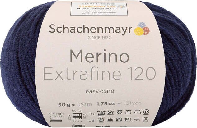 Schachenmayr Merino Extrafine 120 150 mariininsininen
