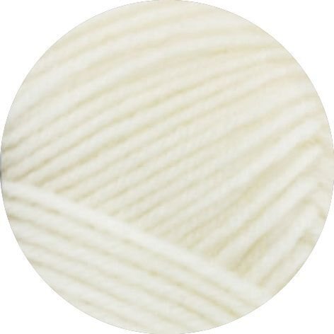 Lana Grossa Meilenweit 50 – durable 4-ply sock yarn 1113 Υπόλευκο