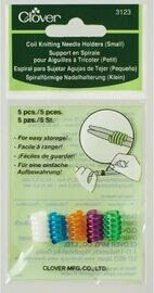 Clover PUIKKOJEN YMPÄRILLE KIERRETTÄVÄ PUIKONPIDIKE Pieni - neulepuikoille 2,75 - 5,5 mm tai sukkapuikoille 2,0 - 4,0 mm (5 kpl)