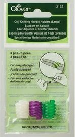 Clover PUIKKOJEN YMPÄRILLE KIERRETTÄVÄ PUIKONPIDIKE Iso - neulepuikoille 6,0 - 10,0 mm tai sukkapuikoille 4,5 - 6,5 mm (3 kpl)