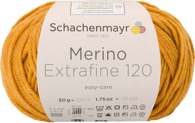 Schachenmayr Merino Extrafine 120 126 meleerattu kulta