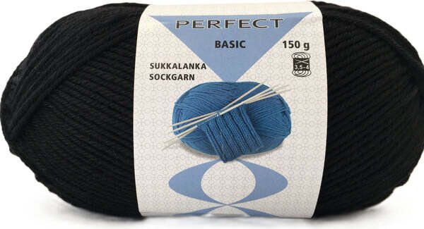 Perfect Basic, durable 8-ply sock yarn for everyday wear 150g 99 μαύρο
