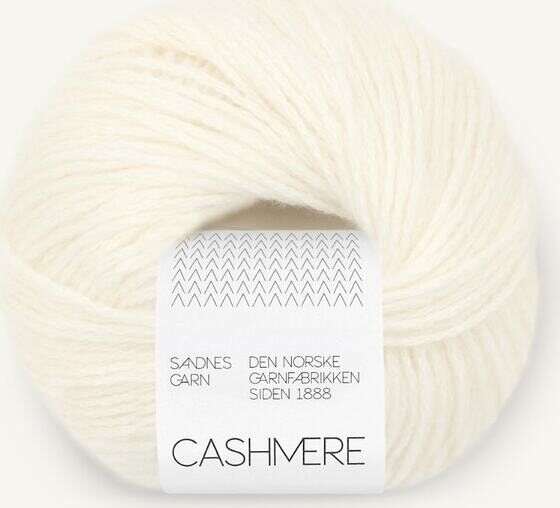Sandnes Garn Cashmere 1002 Valkoinen