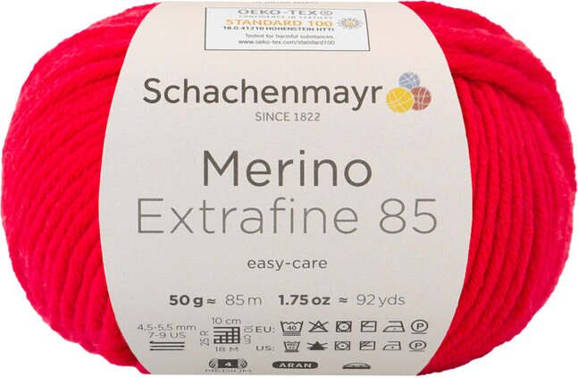 Schachenmayr Merino Extrafine 85 231 κόκκινο