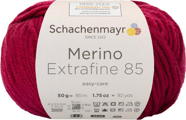Schachenmayr Merino Extrafine 85 232 Σκούρο κόκκινο