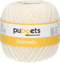 Puppets Eldorado 10 crochet yarn 50 g 8926 Naturaalvalge
