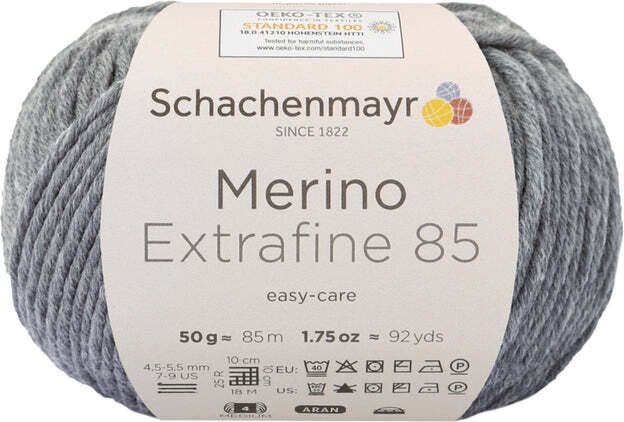 Schachenmayr Merino Extrafine 85 292 meleerattu keskiharmaa
