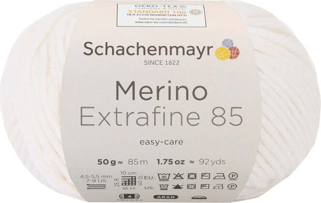 Schachenmayr Merino Extrafine 85 201 valkoinen