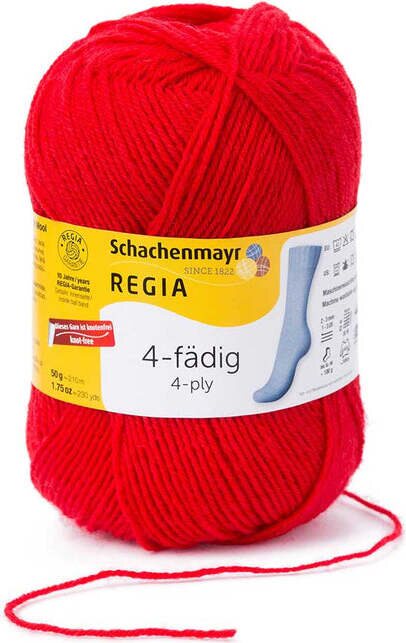 Regia 4-ply sock yarn 50 g 2054 Red