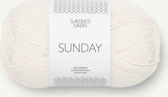 Sandnes Garn Sunday 1001 Valkoinen