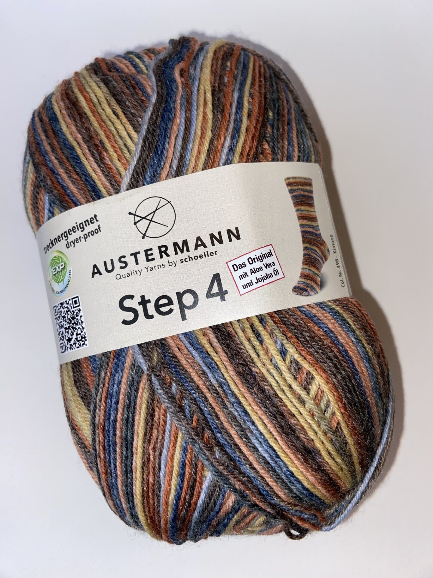 AUSTERMANN Step 4 multicolor sock yarn 498 Kimono Chrysantheme