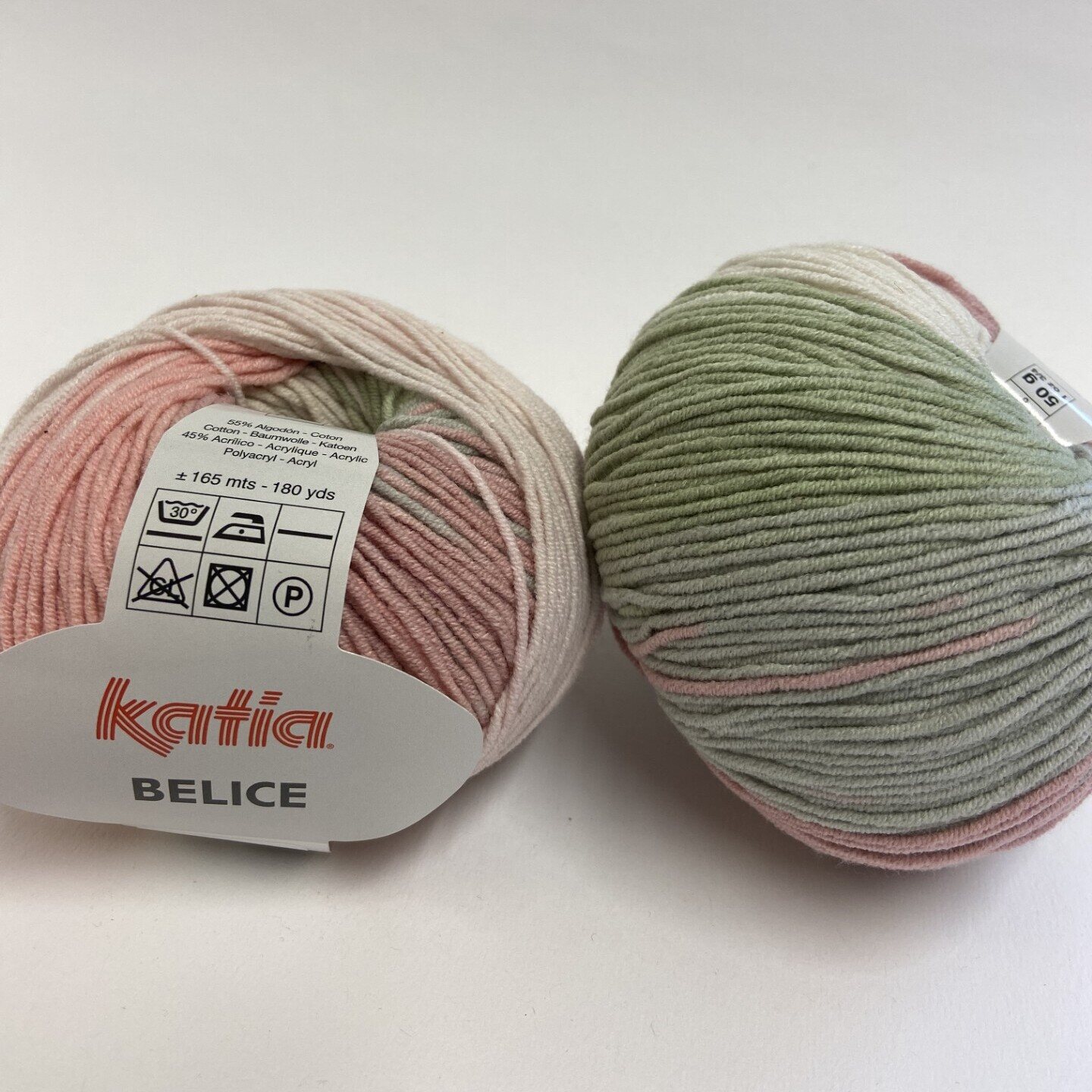 Katia Belice 50g 302 Baby Pink, Silver, Clay
