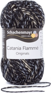 Schachenmayr Catania Flammé 50g 00110 μαύρο