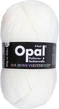 OPAL UNI 4 ply high-quality and soft sock yarn 2620 Λευκό
