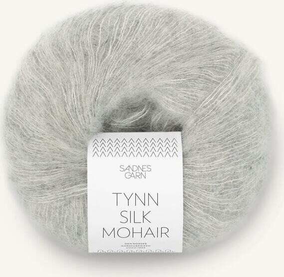 Sandnes Garn Tynn Silk Mohair 1022 Meleerattu vaaleanharmaa