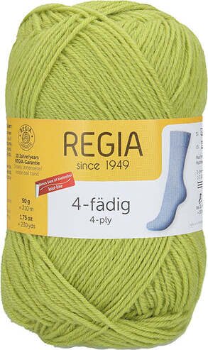 Regia 4-ply sock yarn 50 g 1056 limenvihreä