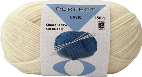 Perfect Basic, durable 8-ply sock yarn for everyday wear 150g 02 Υπόλευκο