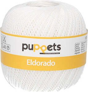 Puppets Eldorado 10 crochet yarn 50 g 7001 λευκό