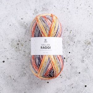 Järbo Mellanraggi – kirjava ja kestävä sukkalanka 100g