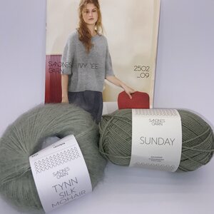 Sandnes Garn IVY Tee - puolihihainen neule, ohje ja langat koko 2XL-3XL