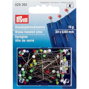 Prym Lasipäinen nuppineula, koko 0.60 x 30mm, 10g