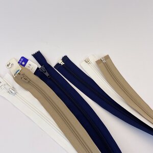SOO Open-End Spiral Zipper – Jacket Zipper for Sewing, 6mm, 65cm