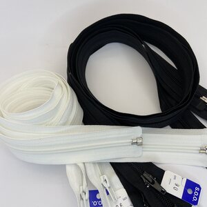 SOO Open-End Spiral Zipper – Jacket Zipper for Sewing 6mm, 90cm