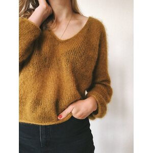 Petite Knit Cumulus Blouse V-aukko (suomeksi)