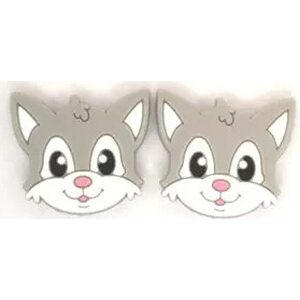 FG Silicone Needle Caps Grey Cat 2 pcs – knitting accessory