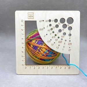 Kainor Sonne Messrahmen 10×10 cm – Maschenprobe und Nadelgrößen