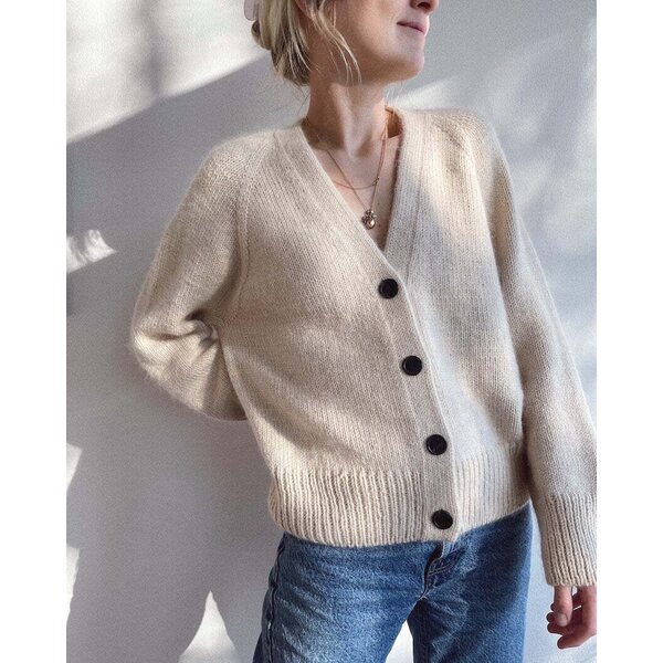 Petite Knit Champagne Cardigan (suomeksi)