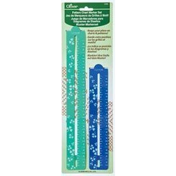Clover Magnetisches Reihenzähl-Lineal – für einfacheres Stricken und Sticken nach Diagrammen